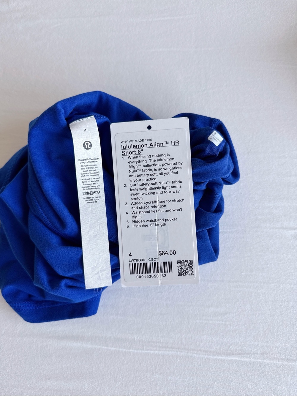 lululemon Align High-Rise Short 6" College Cobalt Size 4 - Picture 3 of 15